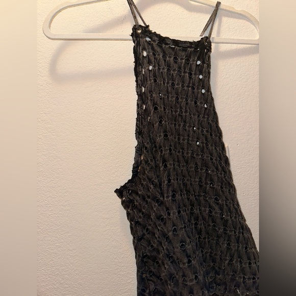 We the free women’s black hole distressed tank boho grunge beach PS festival - Picture 2 of 9